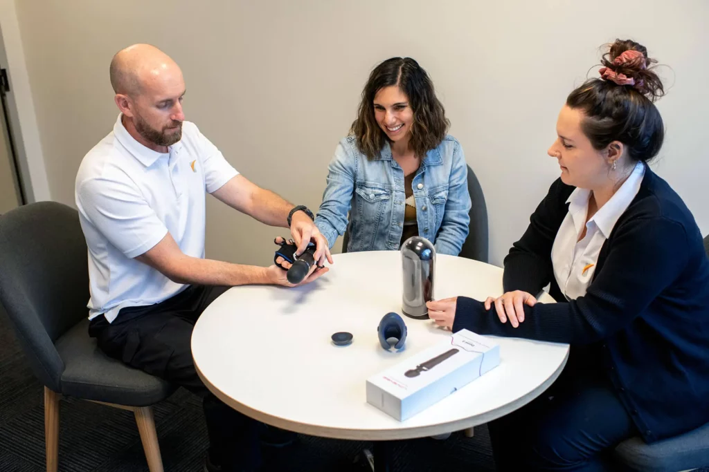 Patient receiving sexuality services treatment